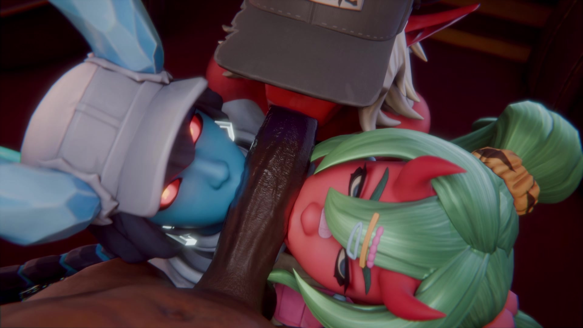 Demônias compartilham pau negro