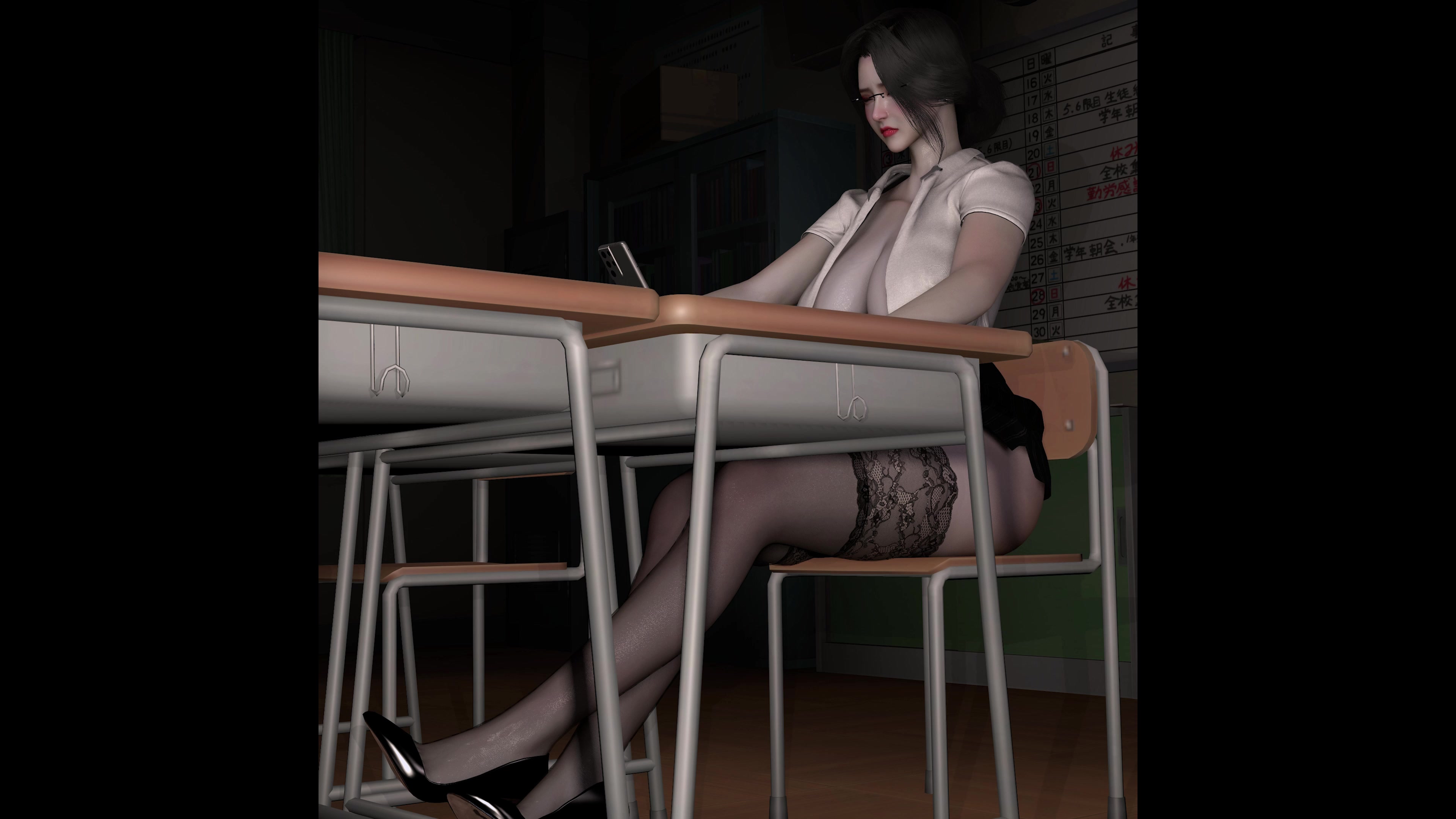 зрелая мать учительница футанари щупальце сцена