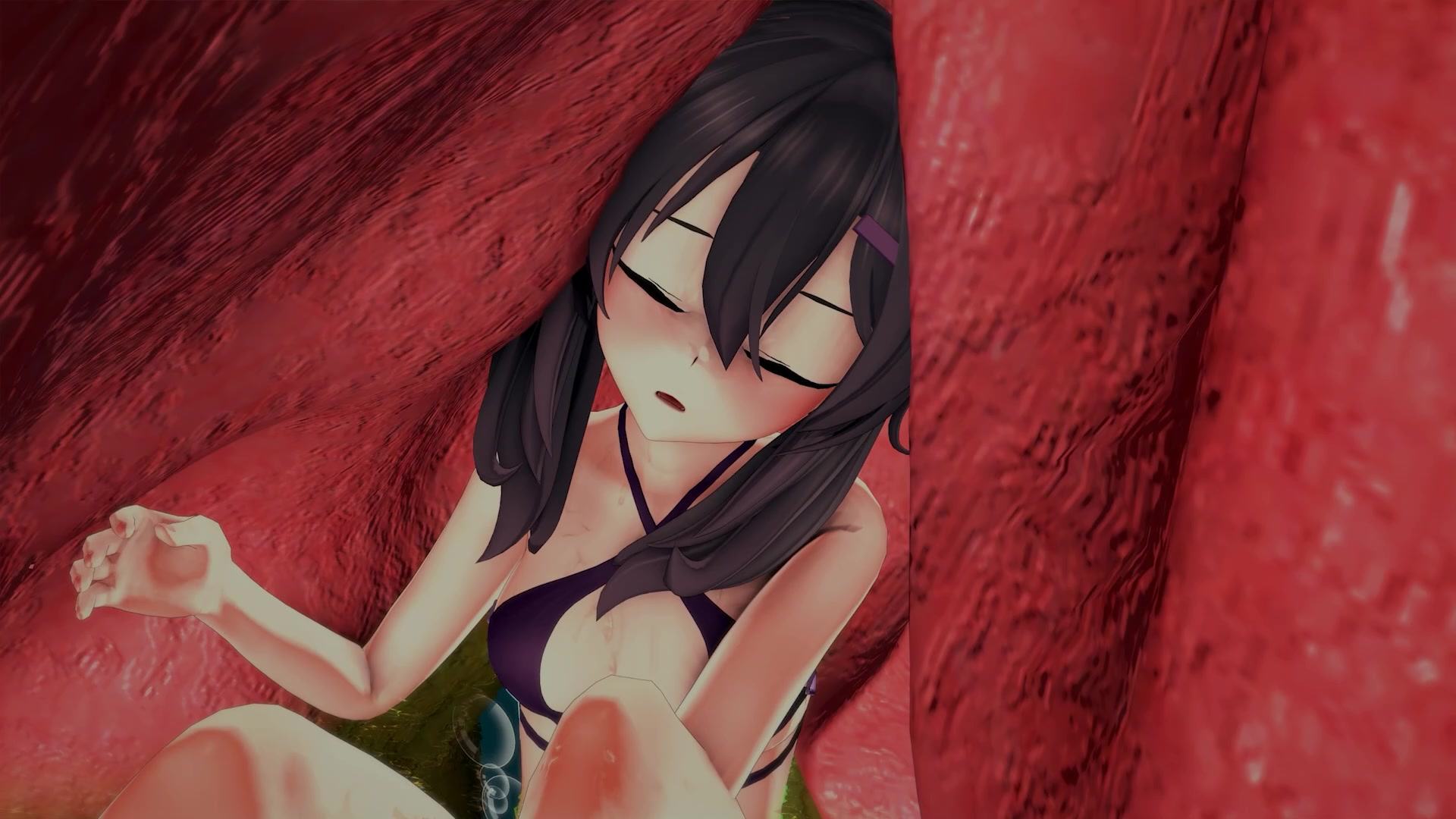 ふたなり女子校生花凛の触手エッチ試練