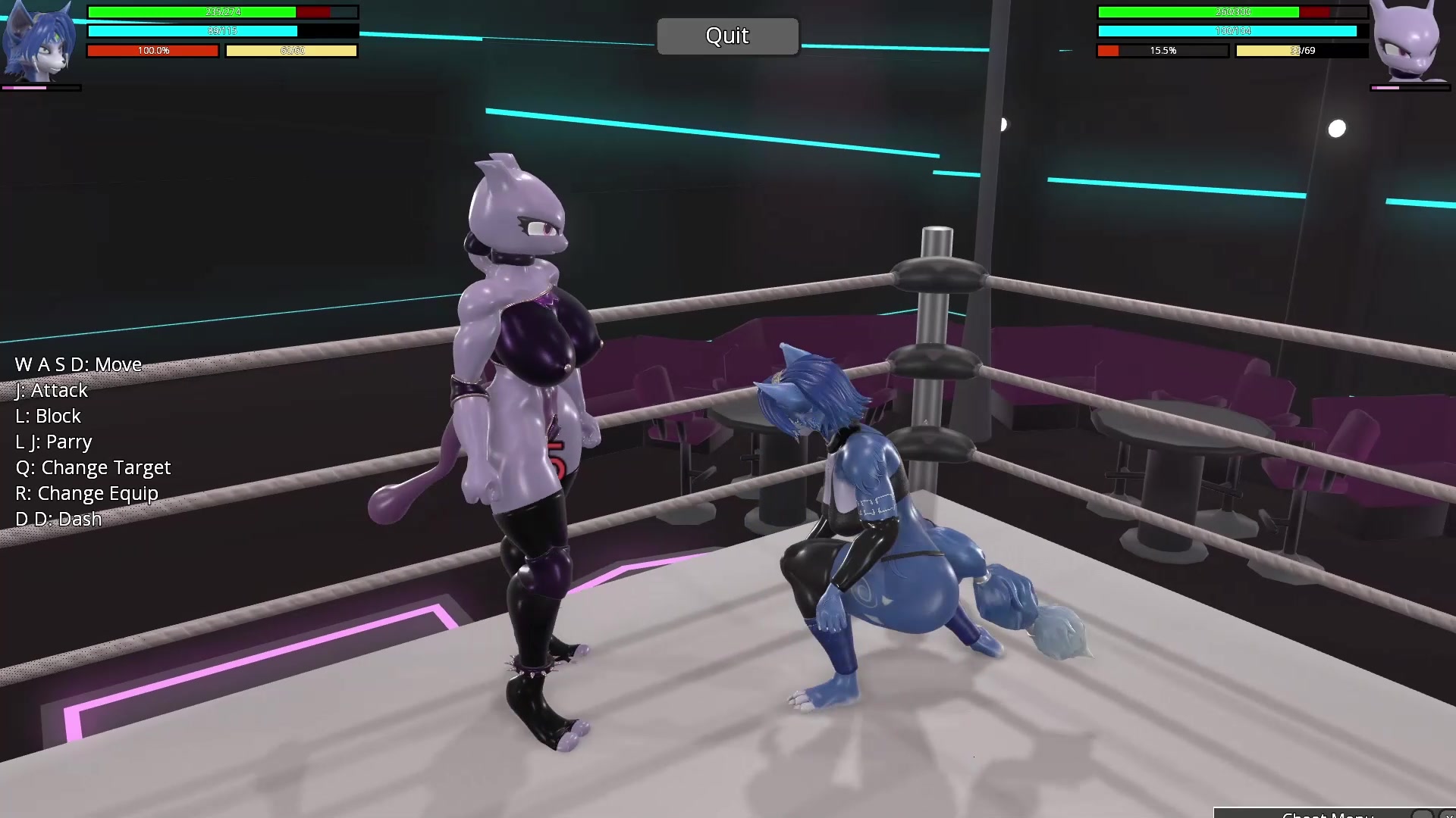 Krystal la furry vs mewtwo hr2