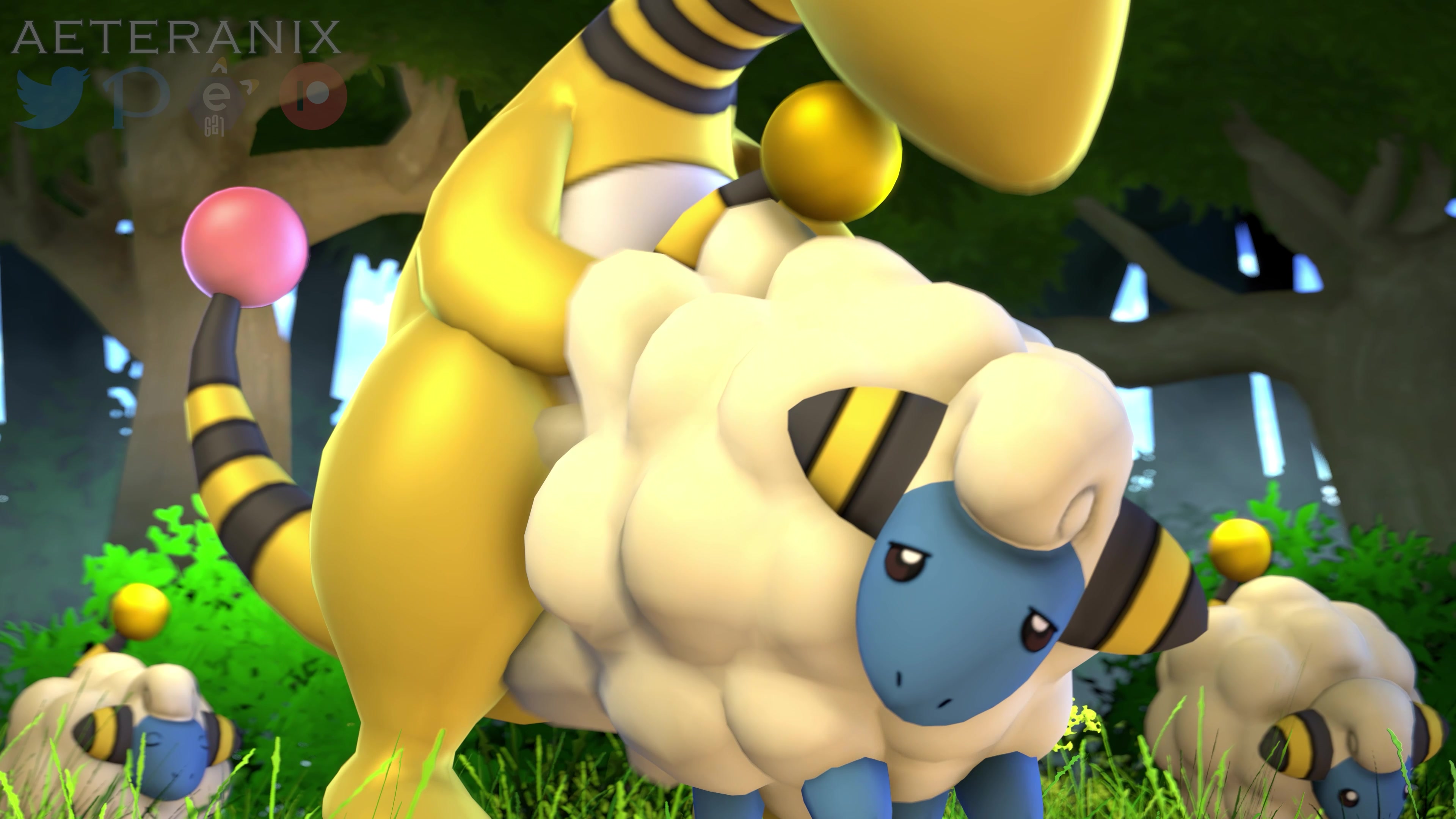 Ampharos mareep 4k ecchi futa tentacle