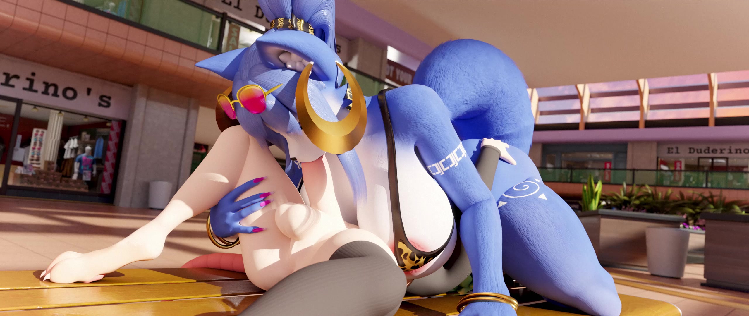 Aventuras sexuais no shopping negro