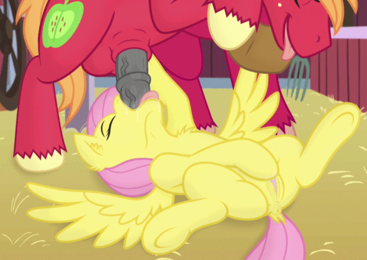 Fluttershy encuentra a big macintosh
