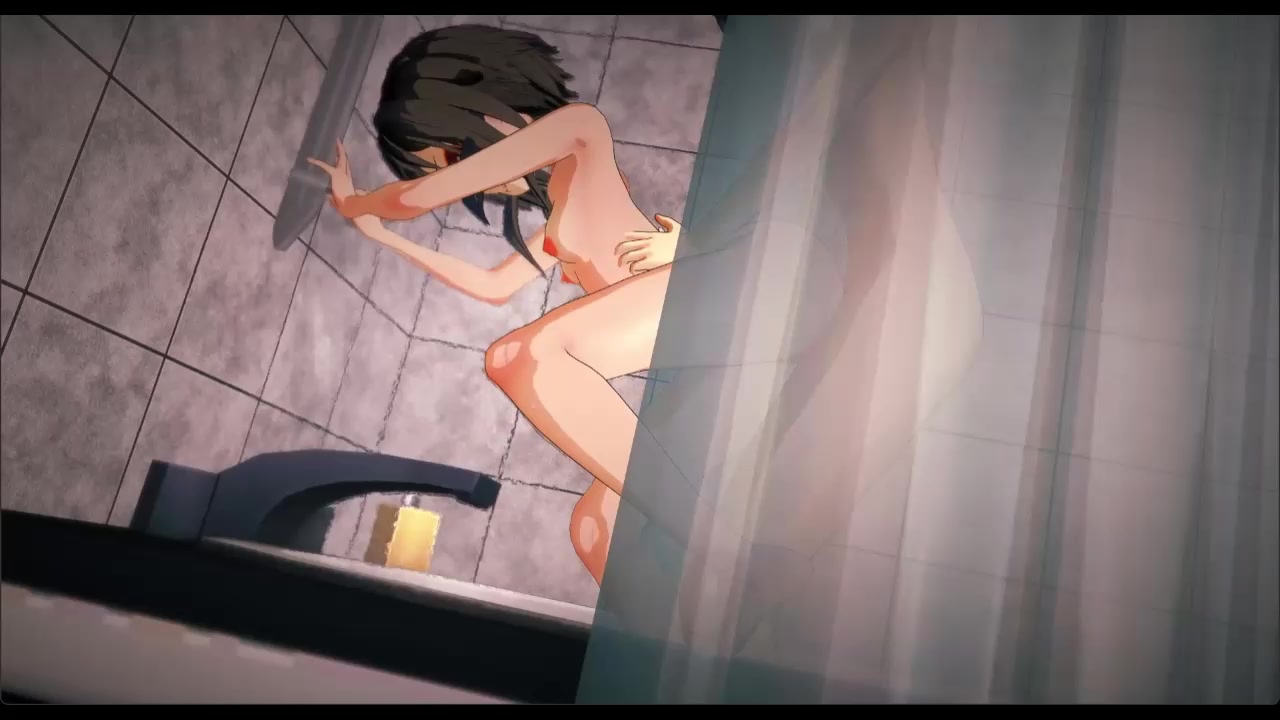 секс в ванне с мегумин, h-сцена