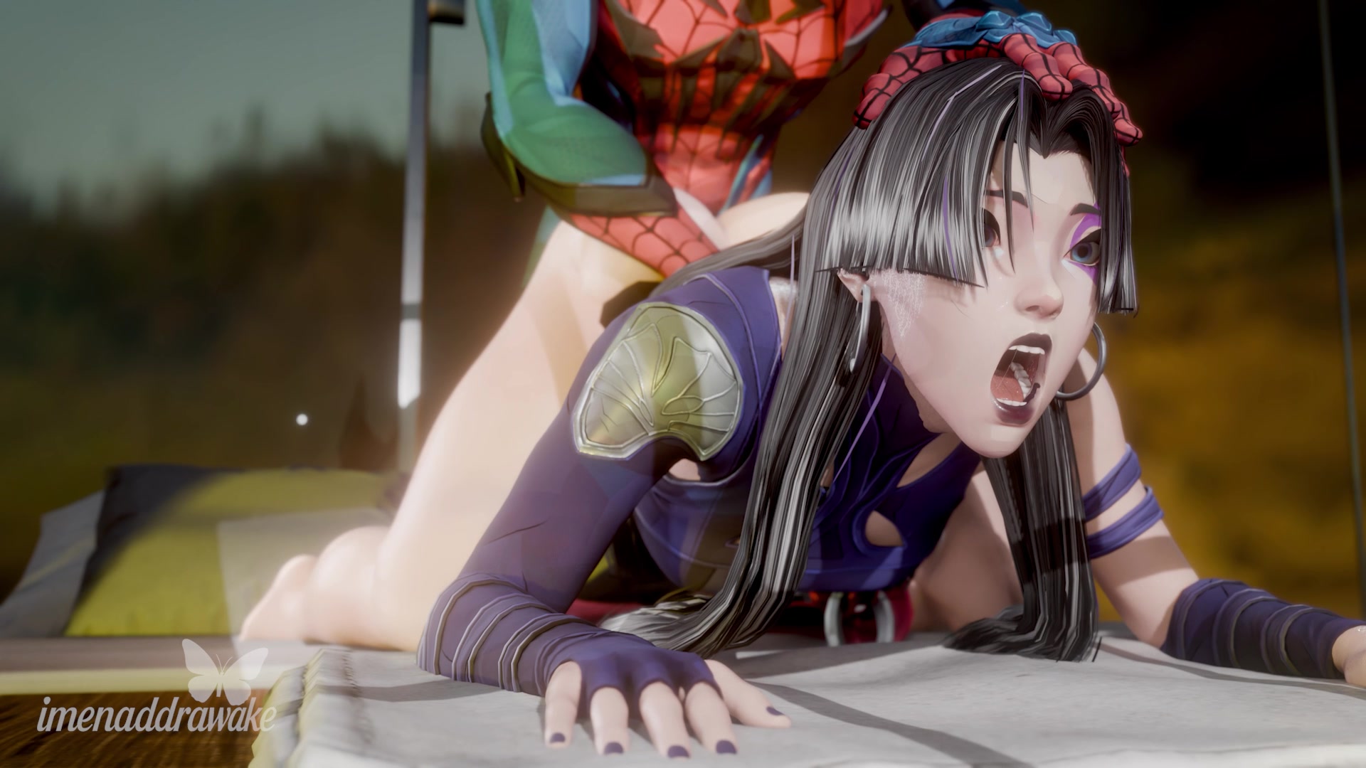 灵蝶与蜘蛛侠的扶她触手女学生色情庆典