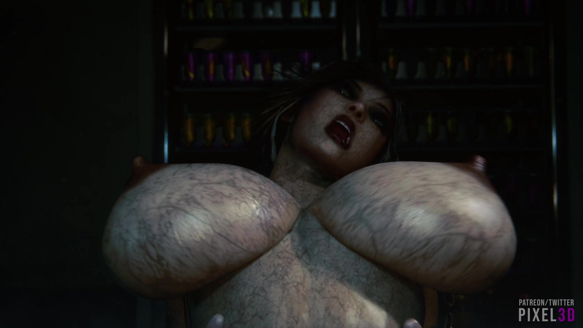 écolière zombie avec tentacules et futanari érotique