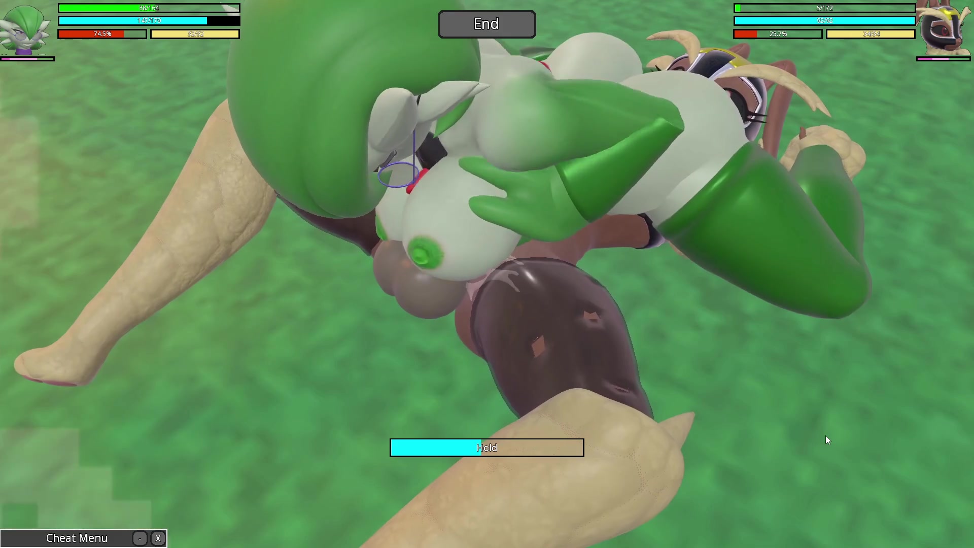 гардевойр сражается с лопанни