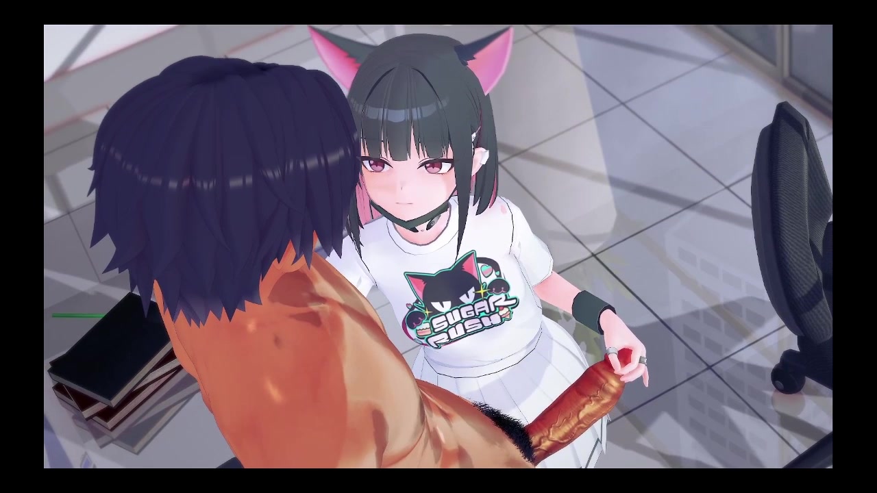 Linda gata kazusa en escena sexual de blue archive