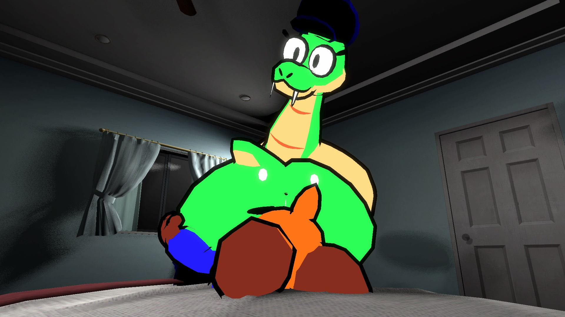 セクシーなルーシーが上司のフォックスに顔騎