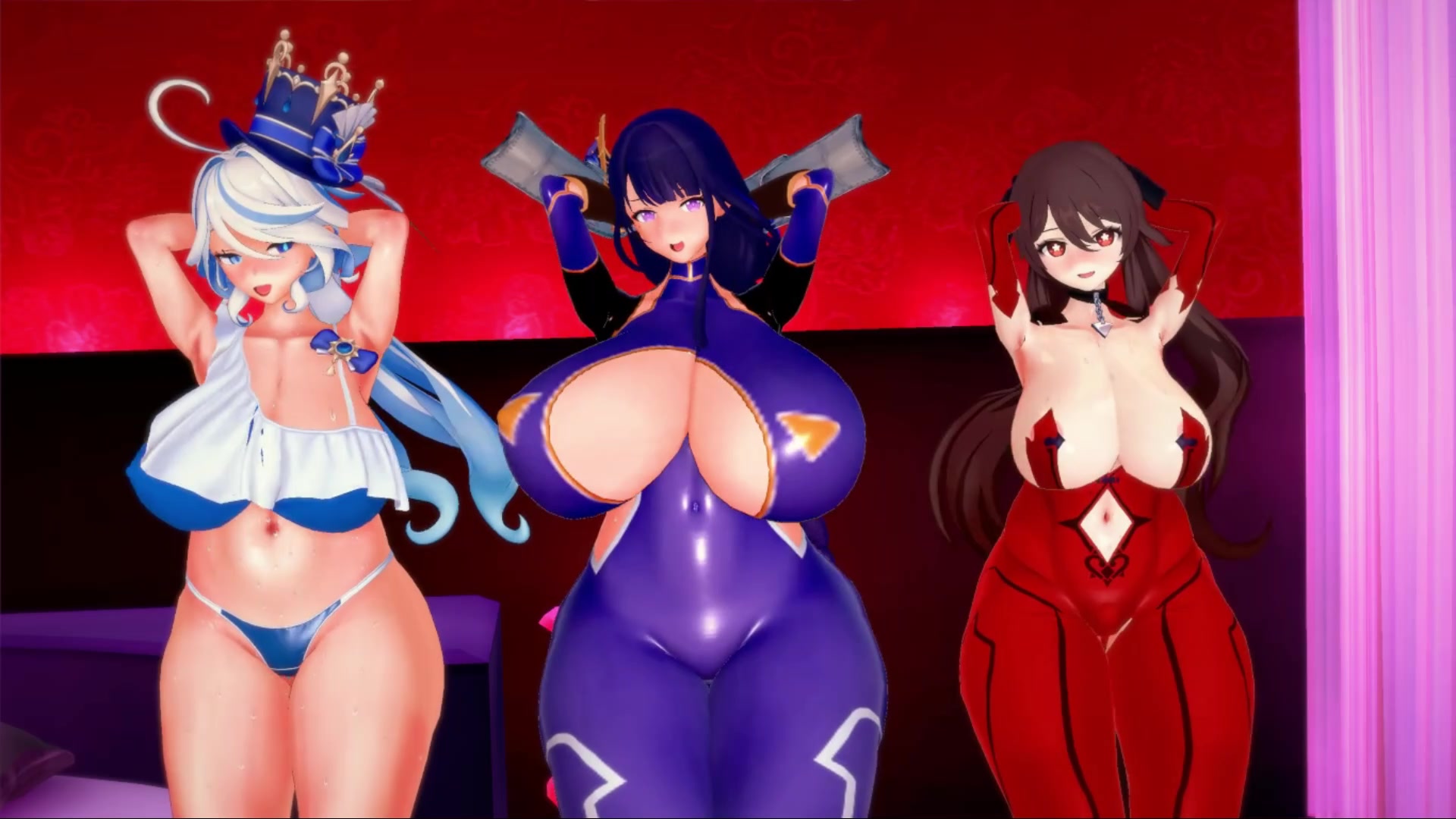 Waifu dance ecchi futanari tentacle