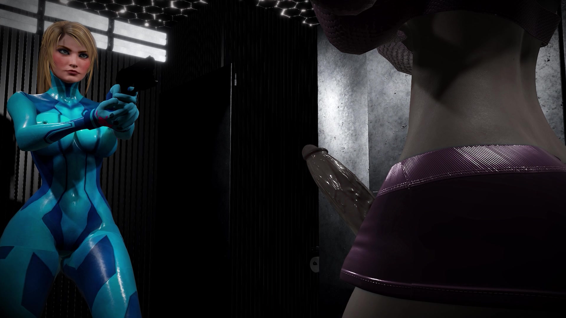 футанари проникает в самус в нулевом костюме