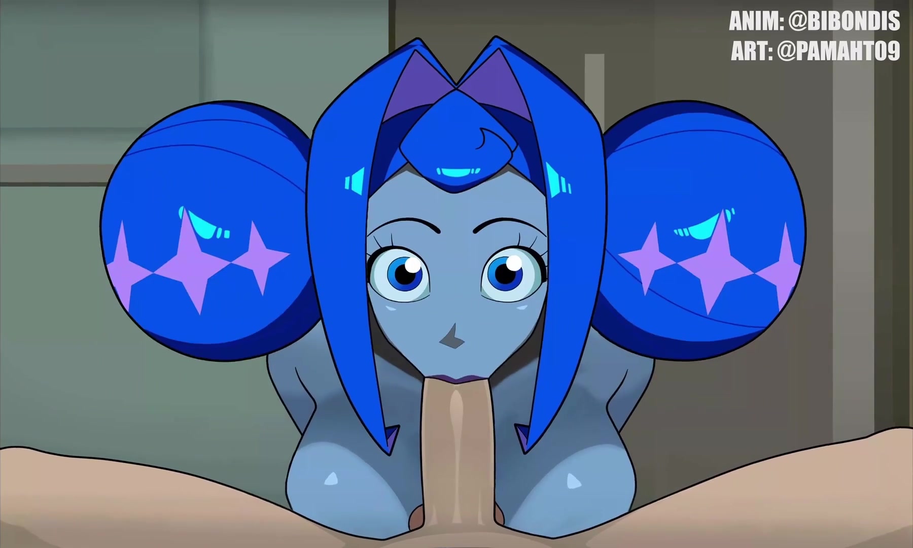 Princess guinevere gives intense blowjob