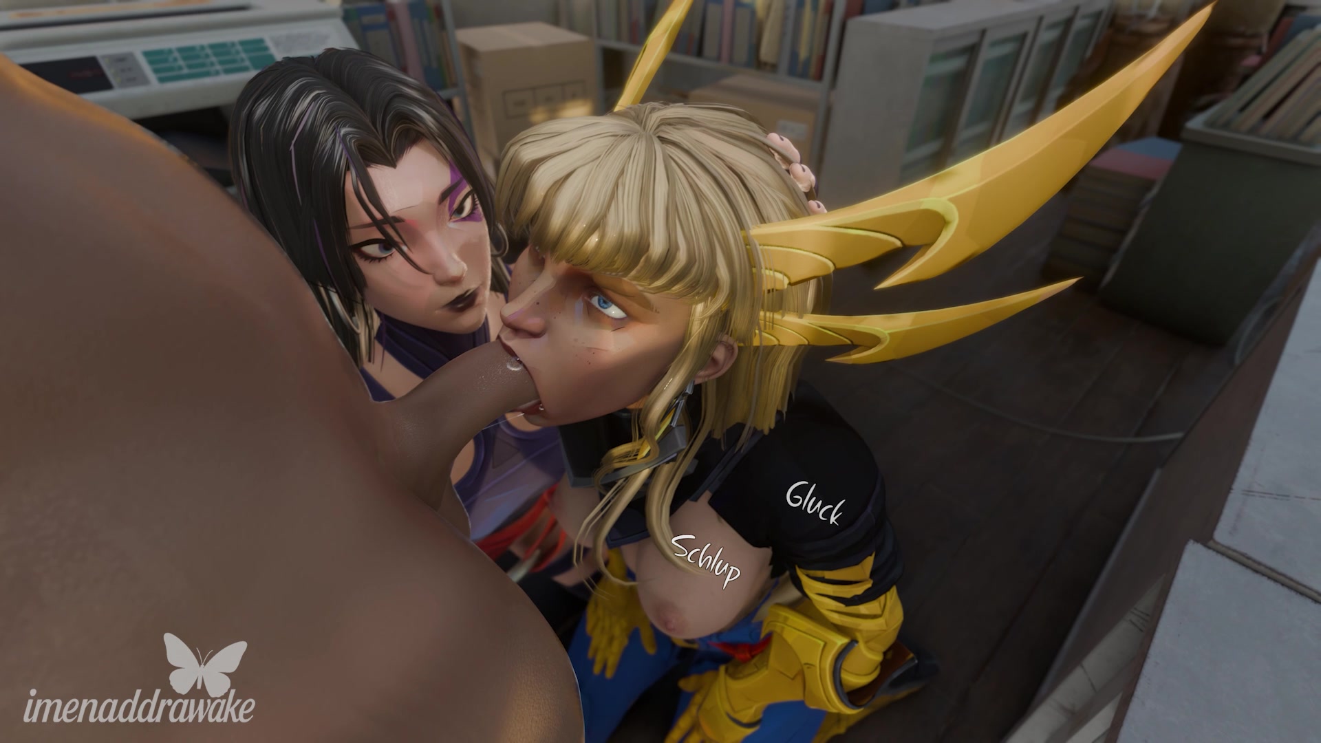 Magik psylocke boosted by tentacle futanari schoolgirl