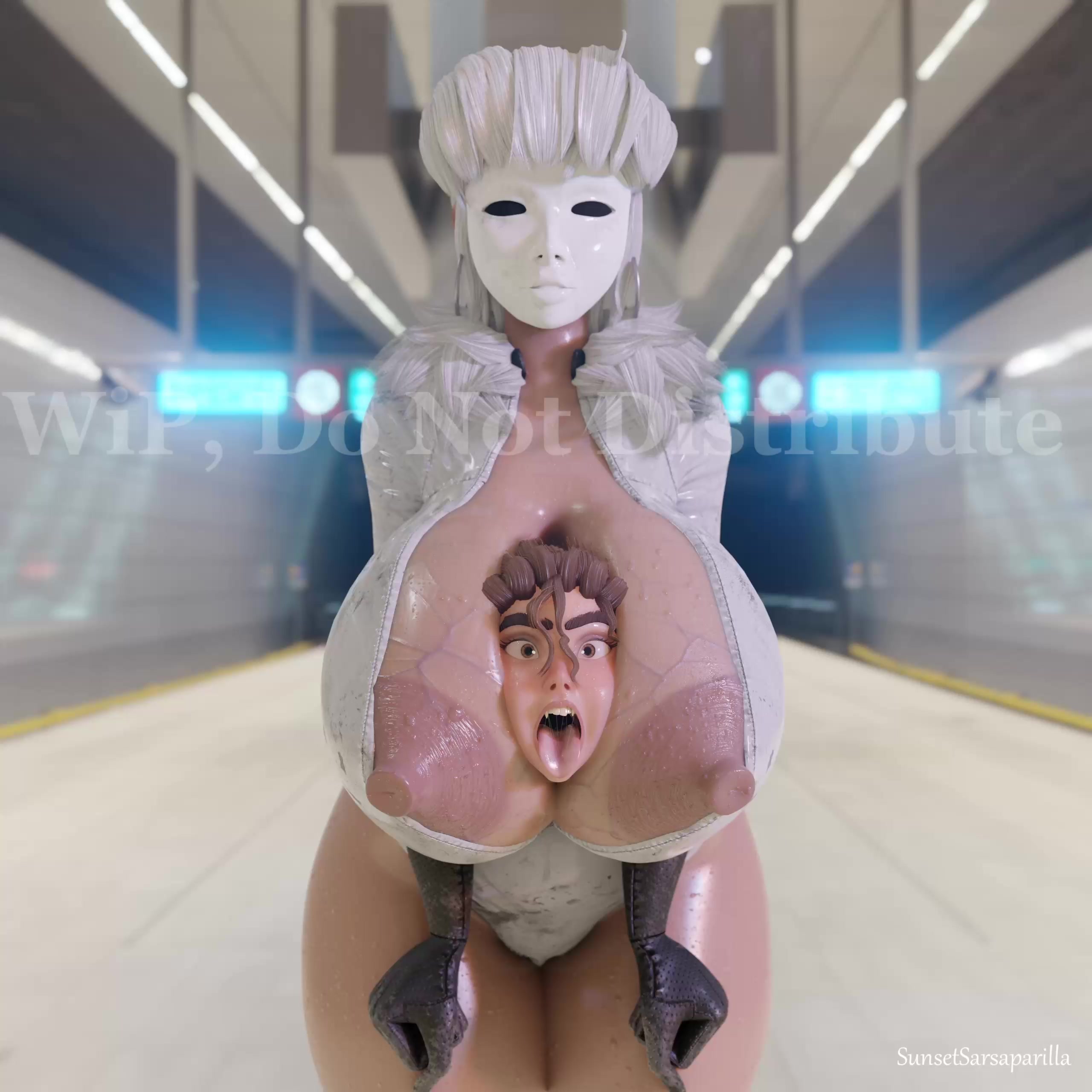 хоррор-воронка в глубоком декольте