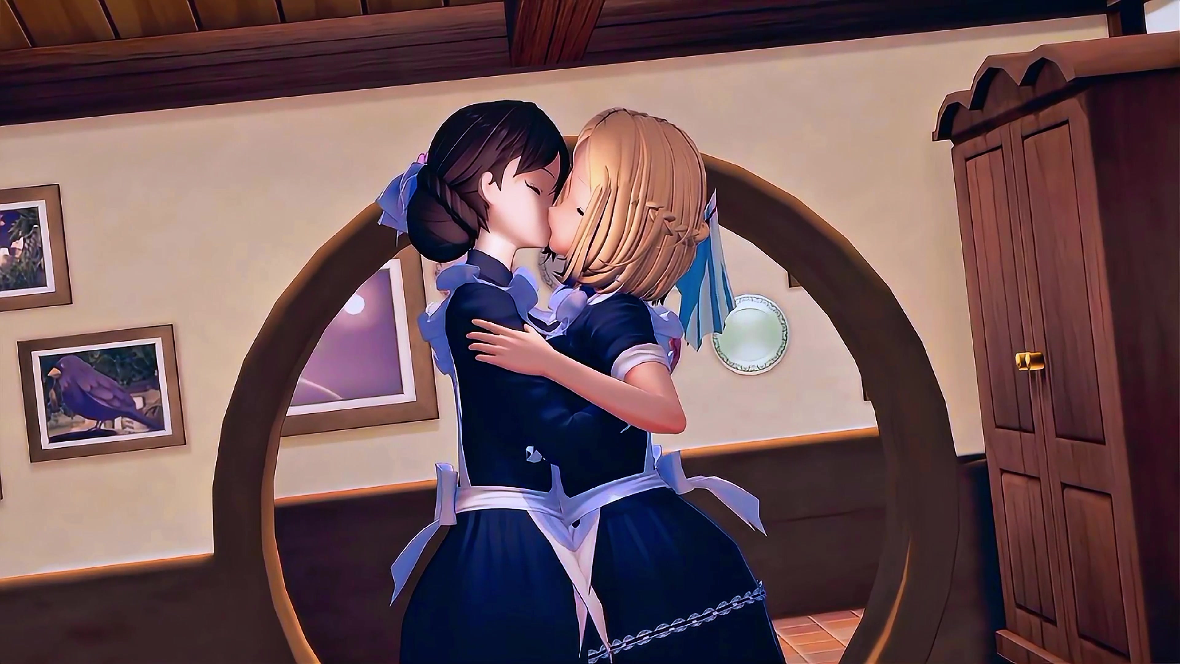 Dienstmädchen mei kämpft gegen dienstmädchen mai