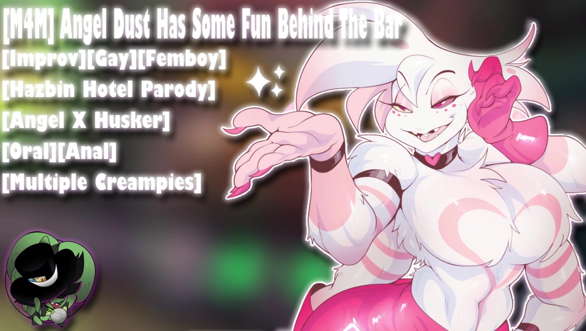 O anjo se diverte atrás do bar