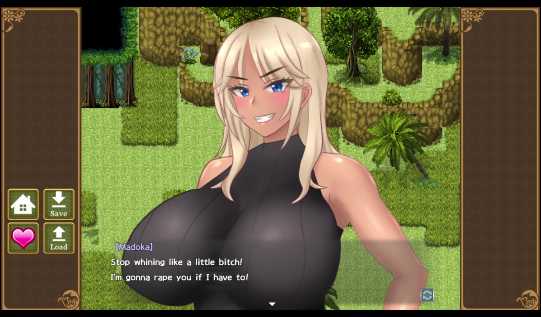 Insel mit nur gyaru und otaku madoka in versauter cowgirl-szene