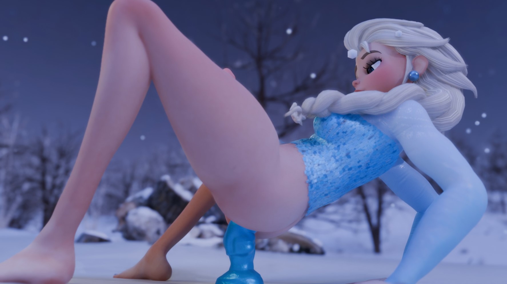 الأميرة ثنائية الجنس في الهواء الطلق، لعب الشرج الطماع بالديلدو