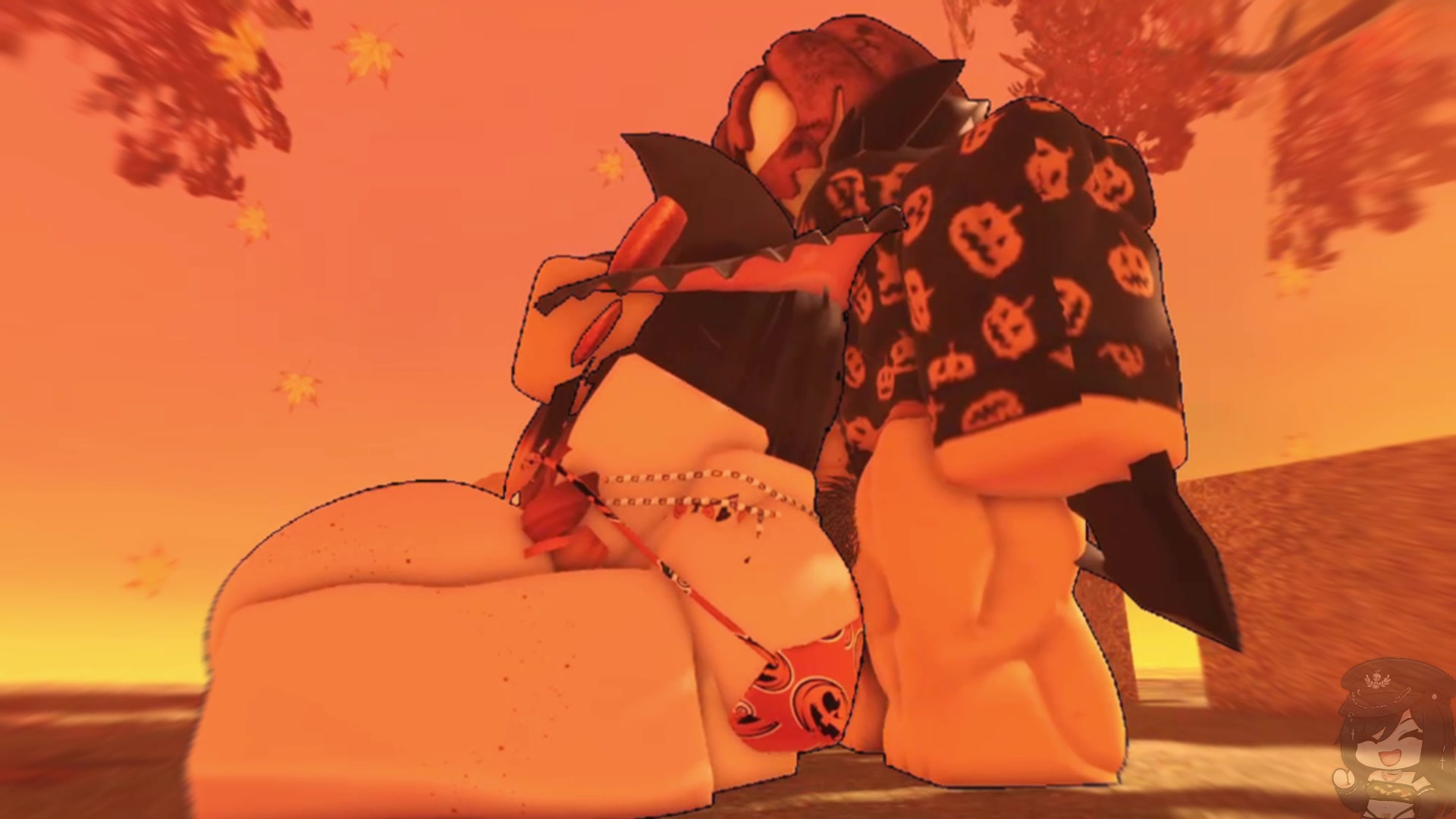 Douce citrouille école tentacule futanari écolière