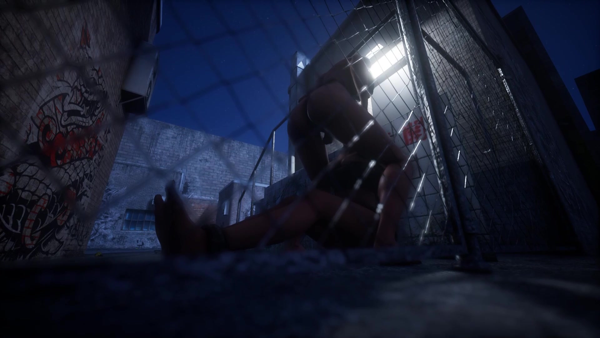 触手ふたなり女子校生と路地裏セックス