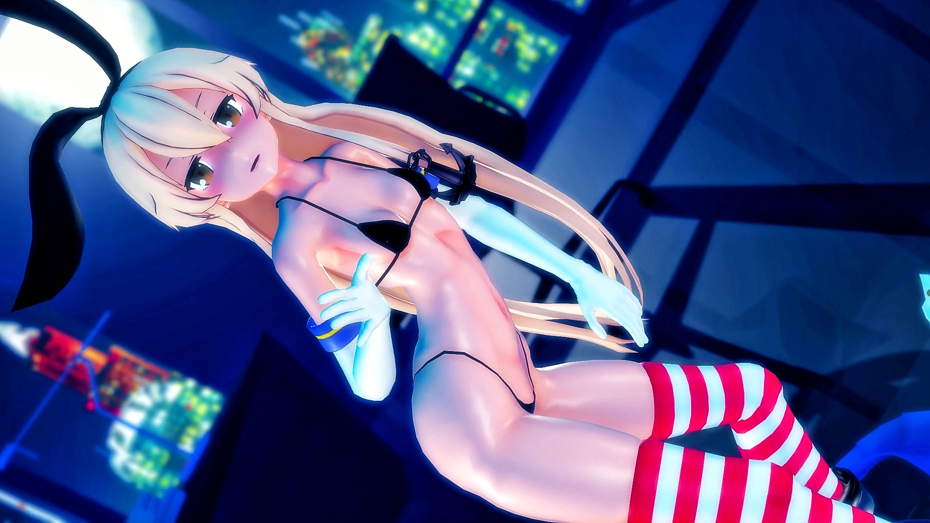Shimakaze en jupe courte mmd r15 hamselvish