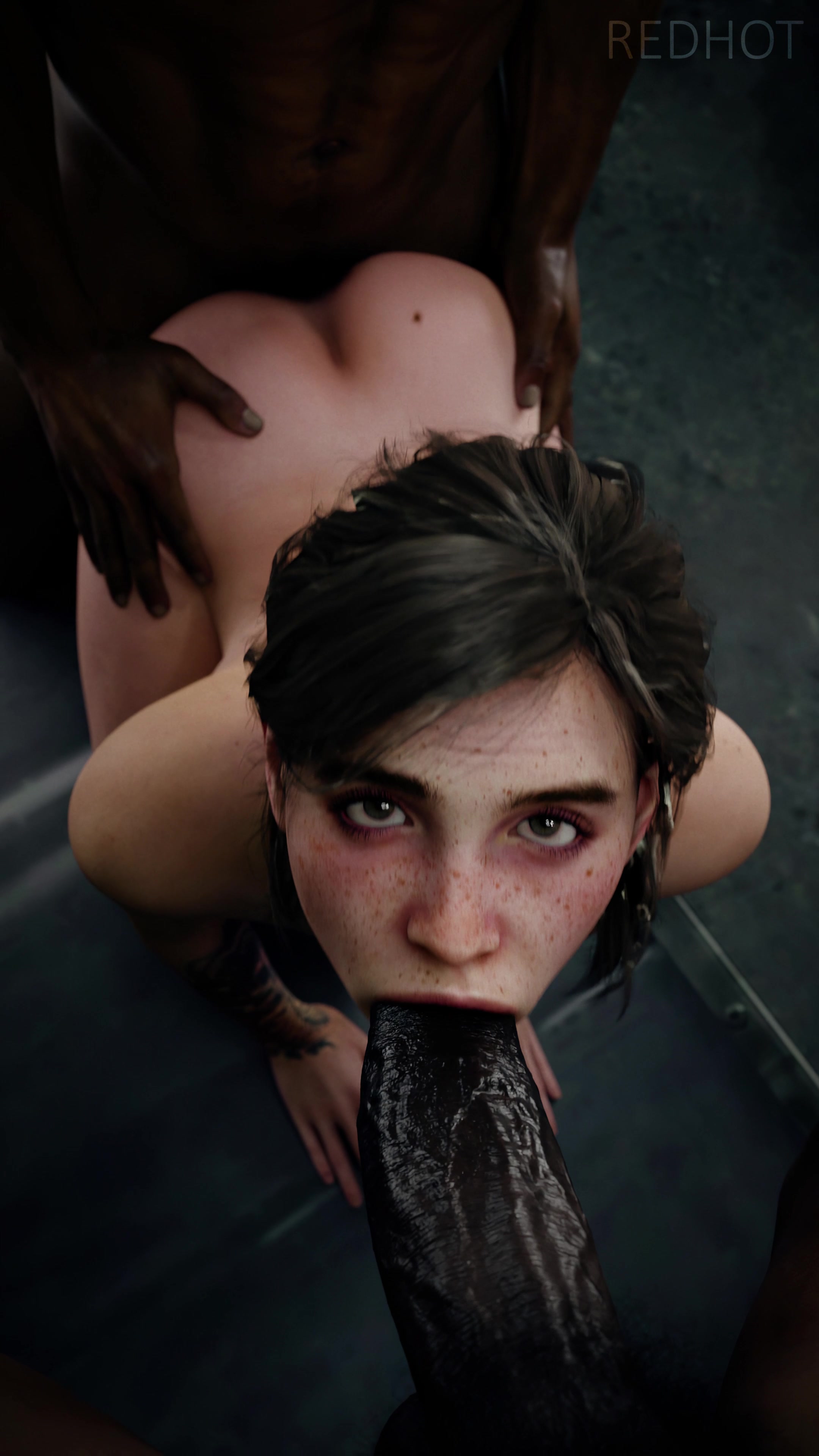 Ellie negra en asador