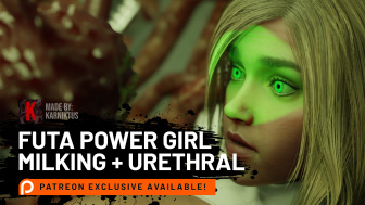 Futanari power girl urethral milking