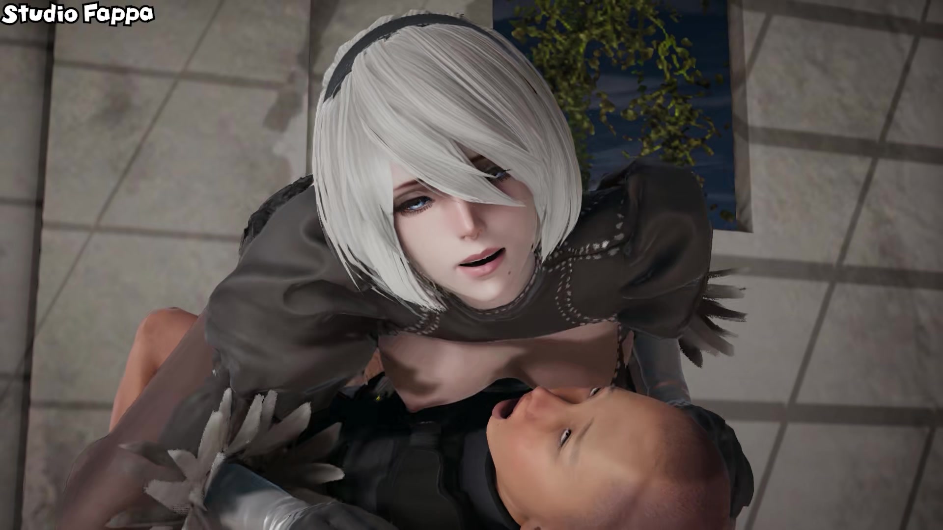 विकृत छोकरा 2b को जोर से चोदता है