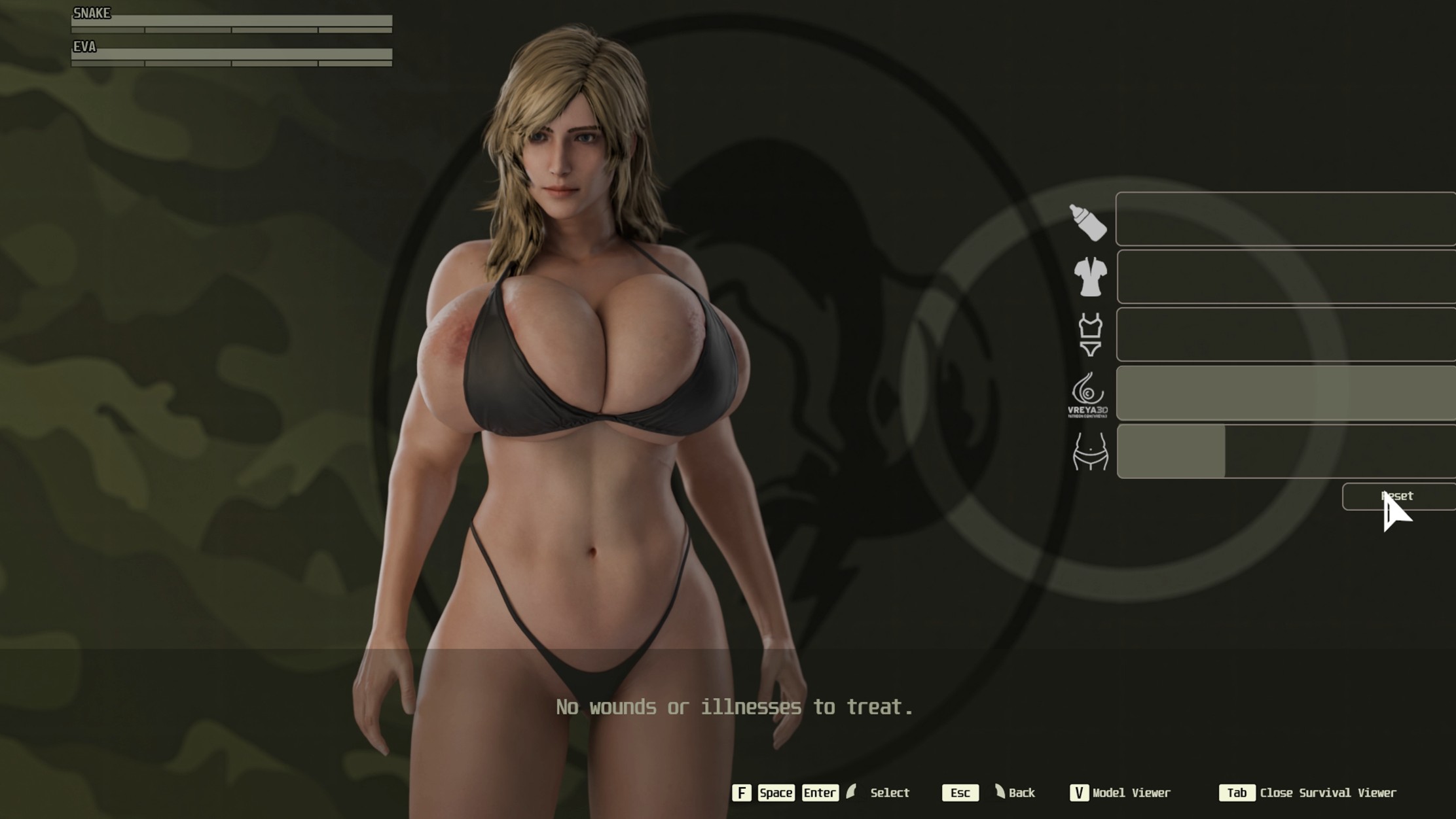 ève recule dans une action 3d coquine