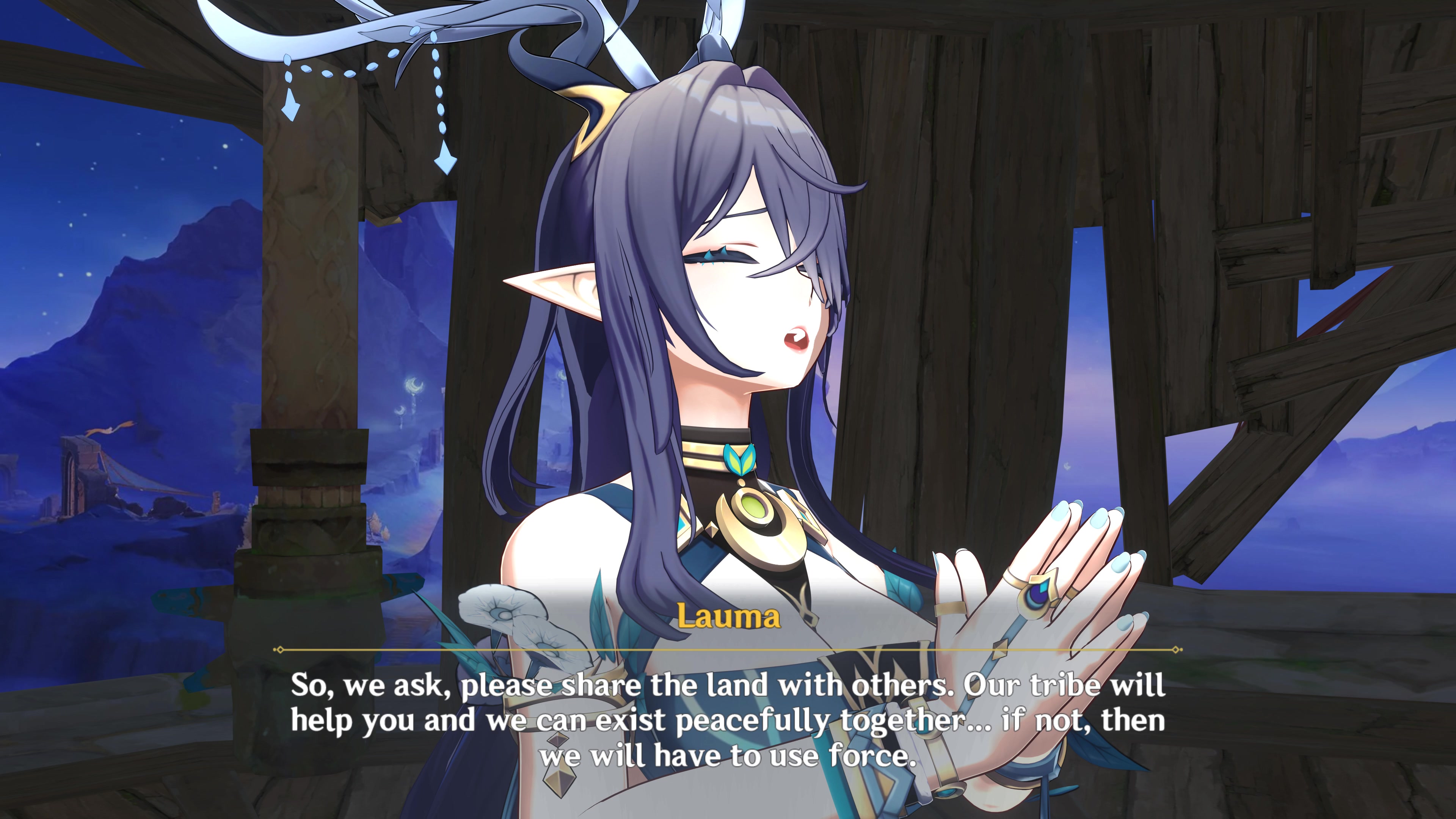 Lauma trifft auf einen hilichurl