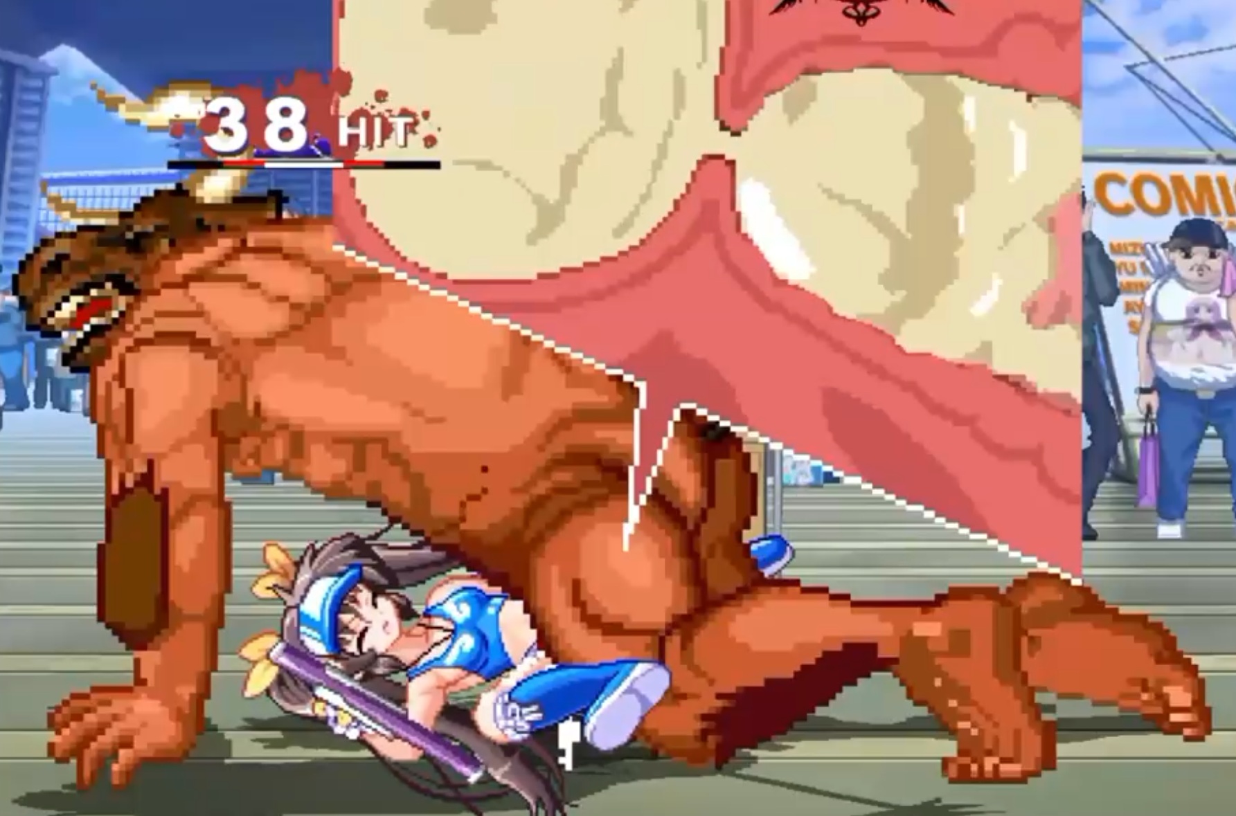 एरी की कामुक लड़ाई: स्कूलगर्ल फुटानारी नरभक्षी