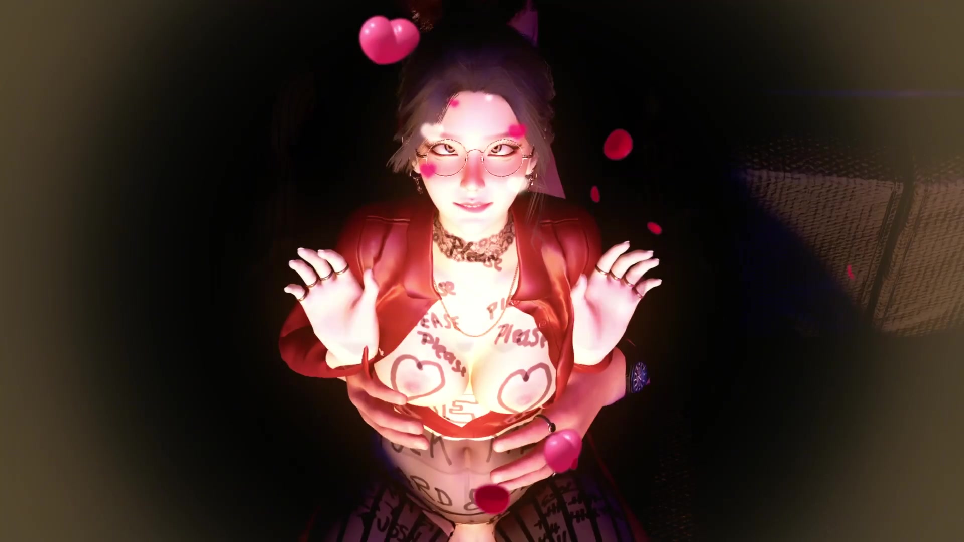 隠された夜店で人妻露出プレイ