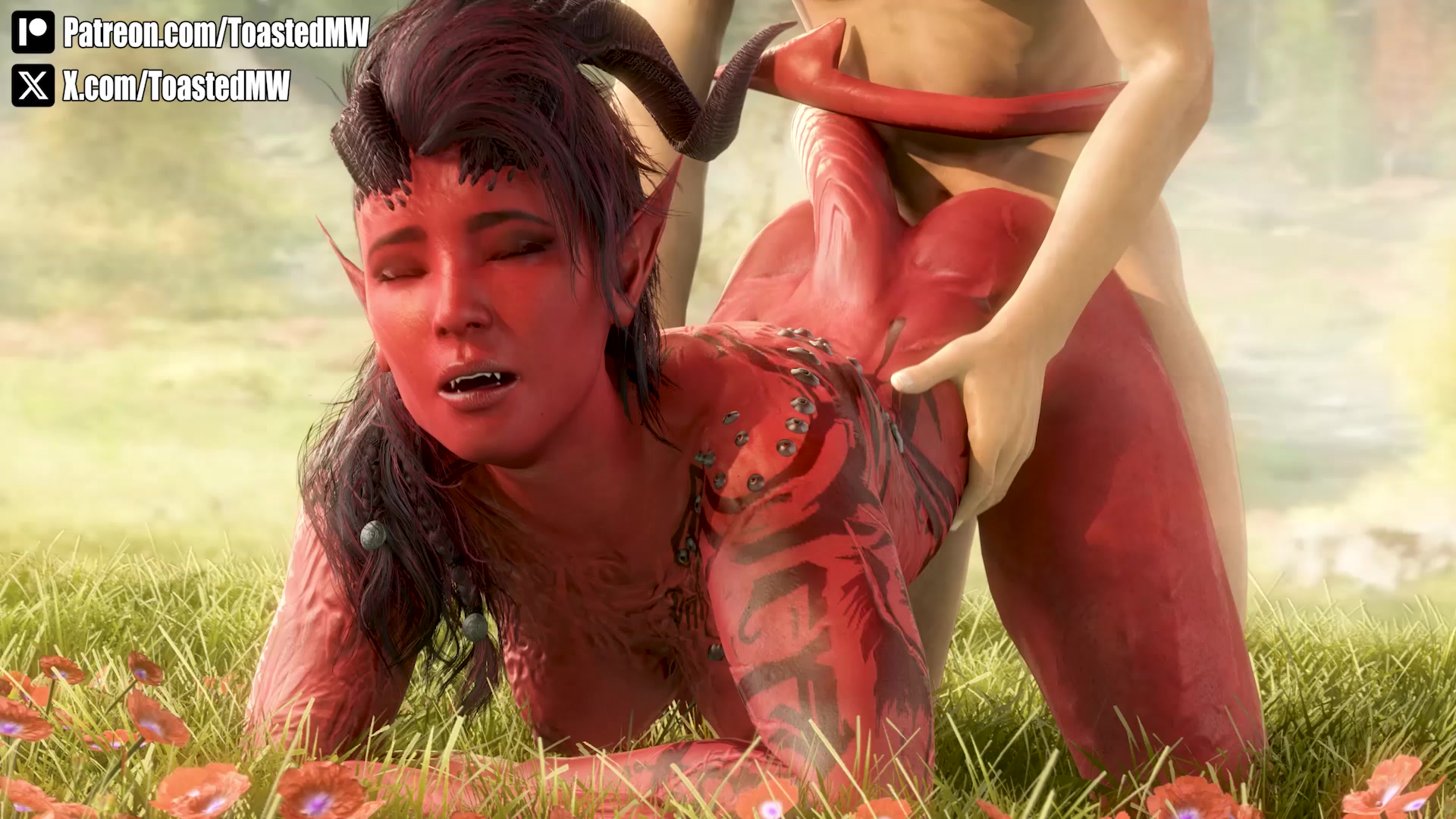 карлач в позе раком, футанари хентай с щупальцами