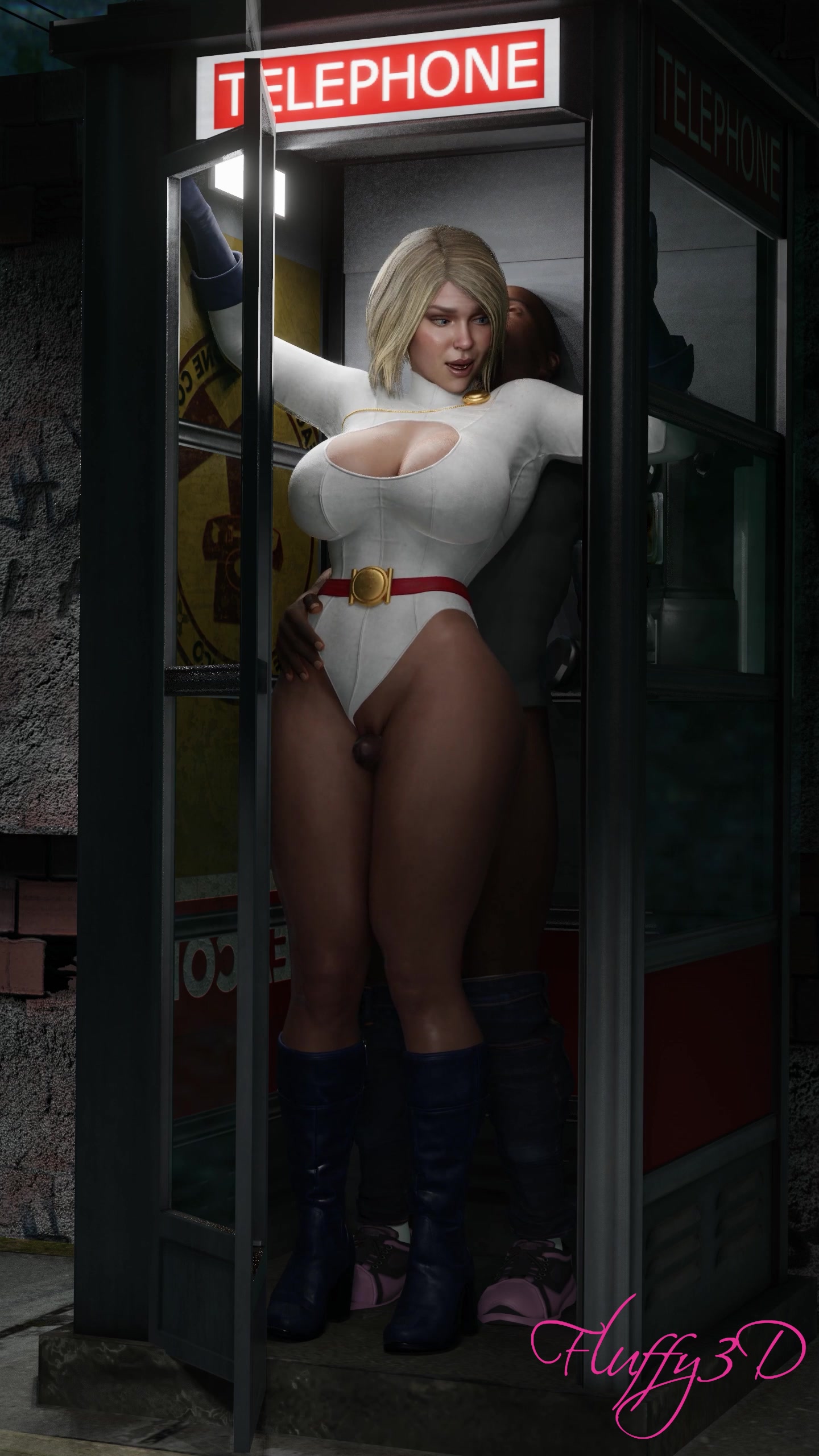 फ़्लफ़ी3डी पावर गर्ल गर्म जाँघ-जॉब कोण 1