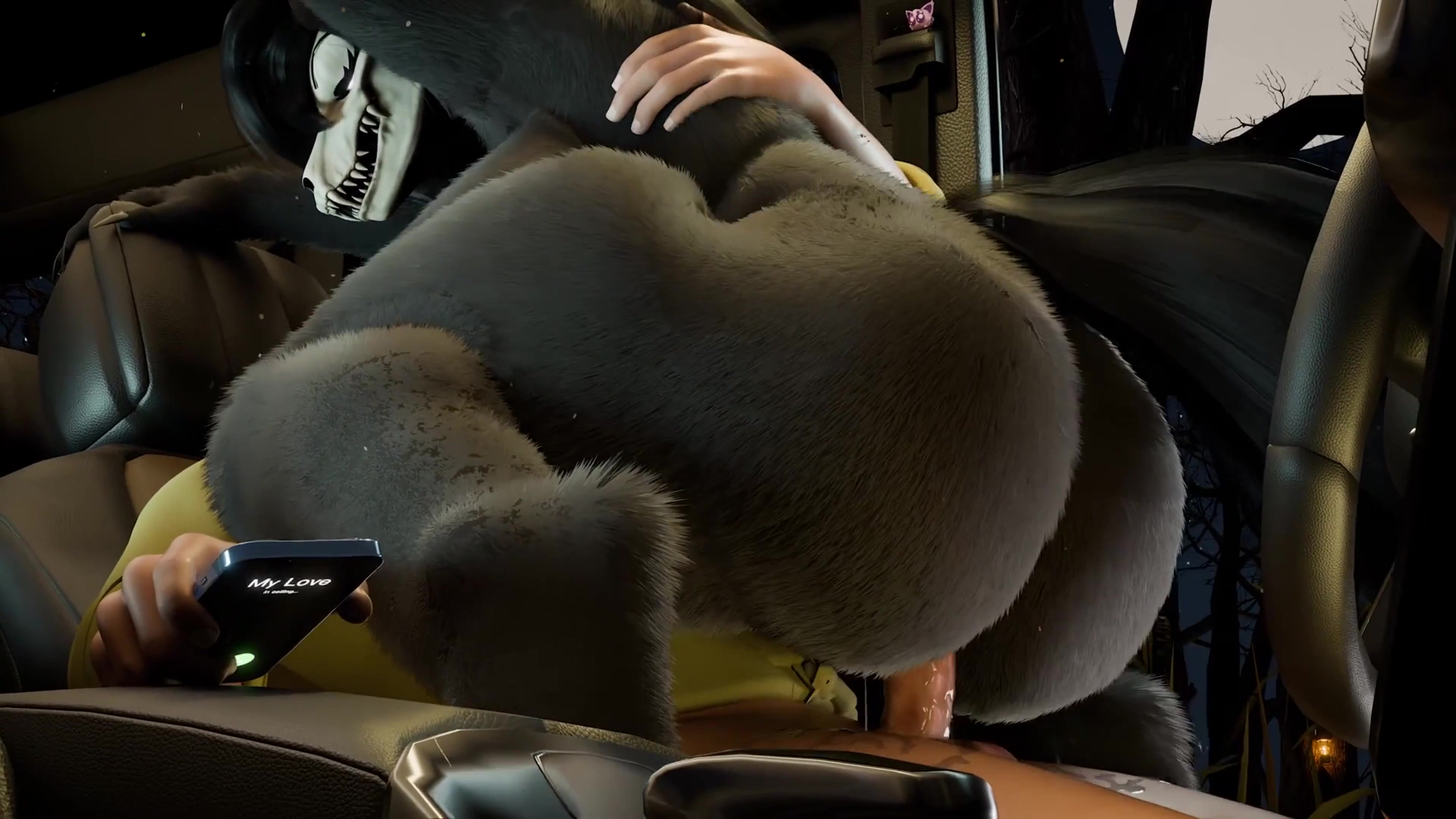 Animação futa de carro com tentáculos mal0