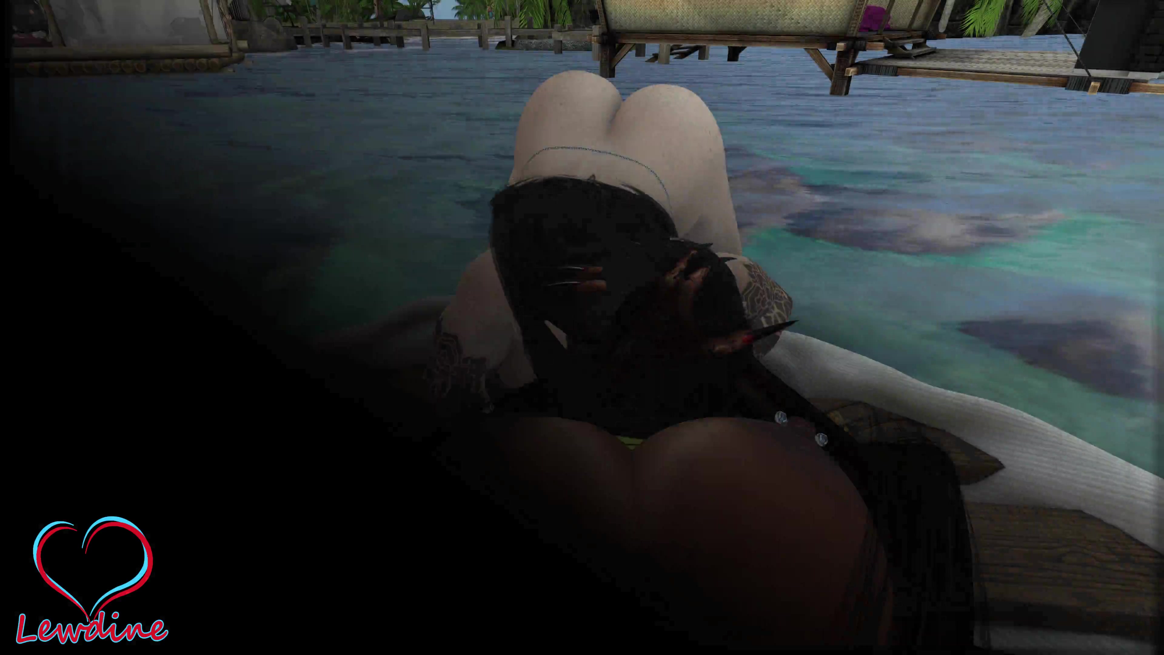 ビーチで触手に受精ふた女子校生