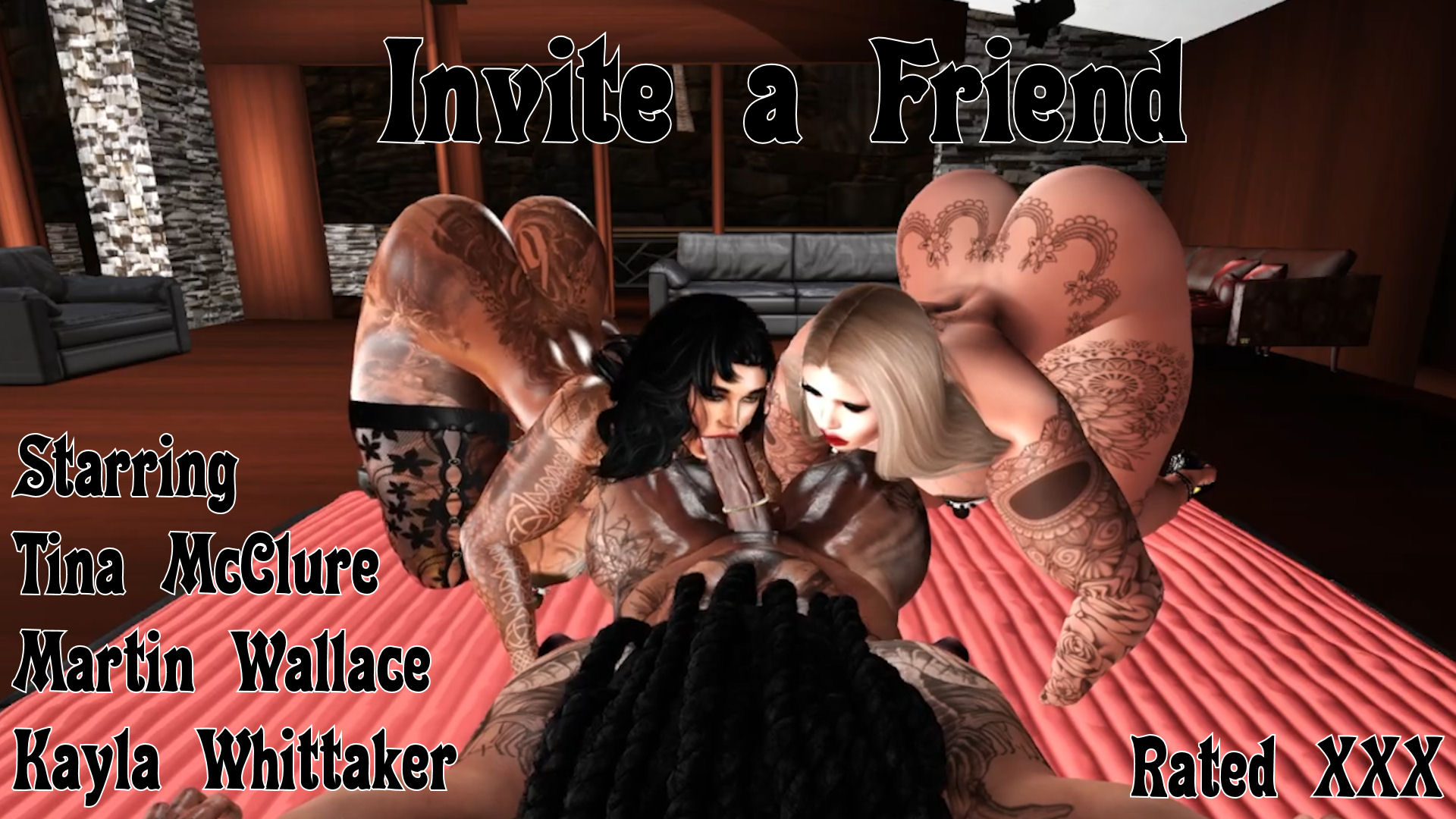 Invite une écolière à la fête érotique futanari aux tentacules