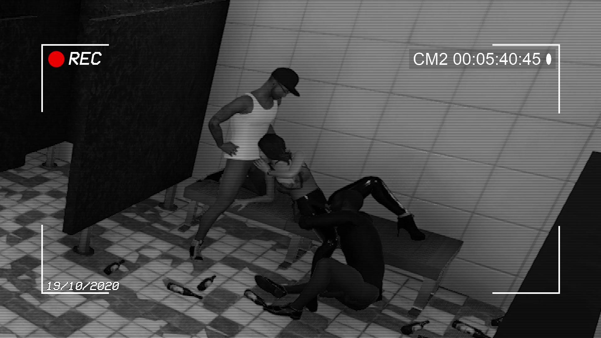 Enregistrement de caméra de sécurité dans les toilettes du métro