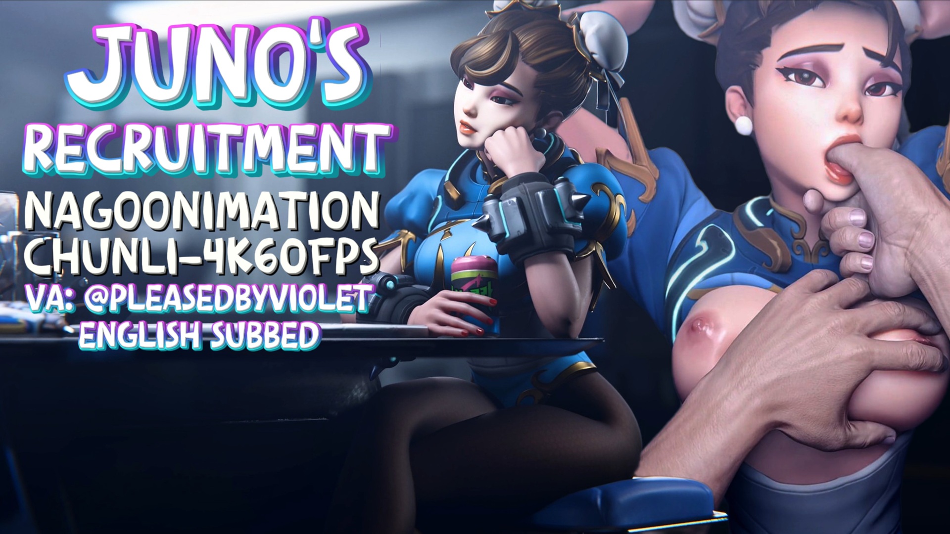 джуно вербует с сексуальной чунь ли от nagoonimation в 4k60fps