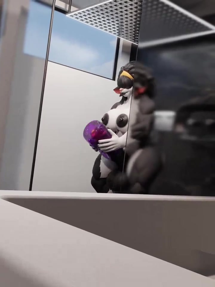 फुटा बकरी बाथरूम में हस्तमैथुन करती है