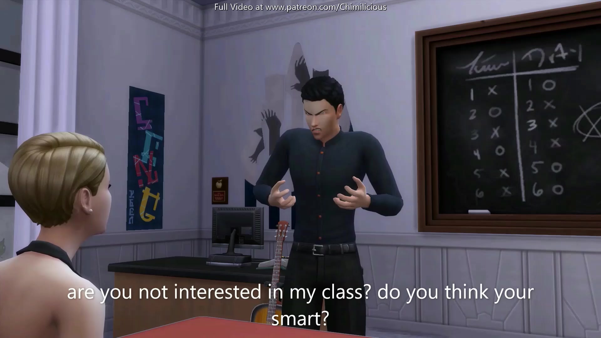 调皮的女学生在留堂时勾引老师