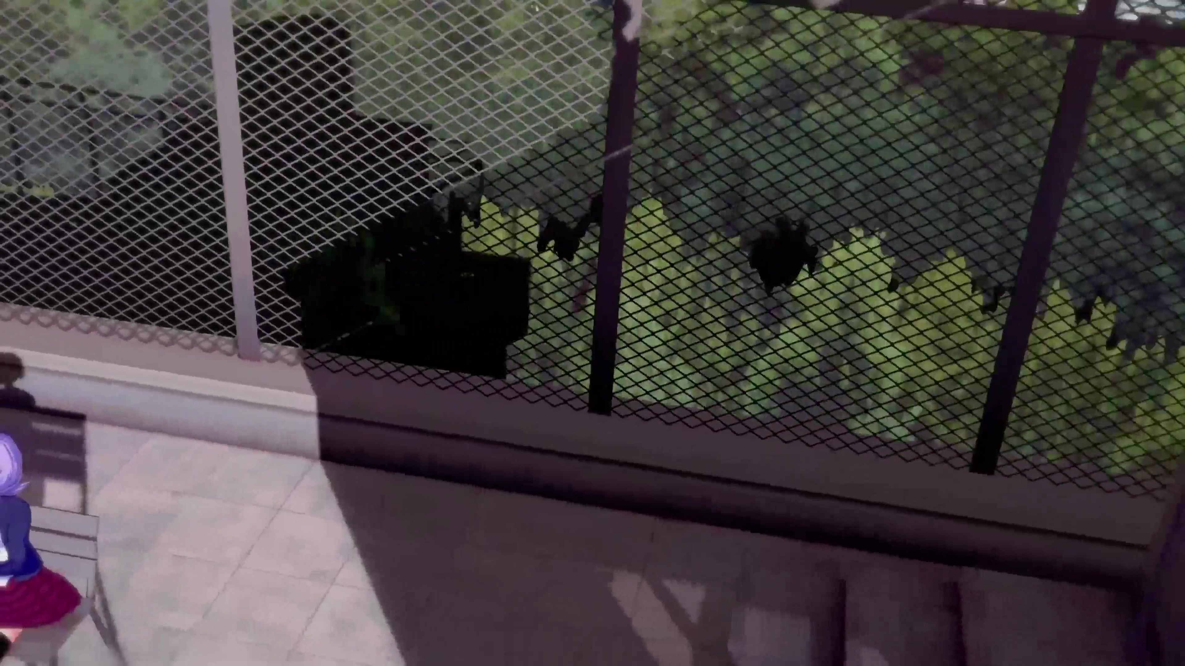 Komi-san sur une scène de toit