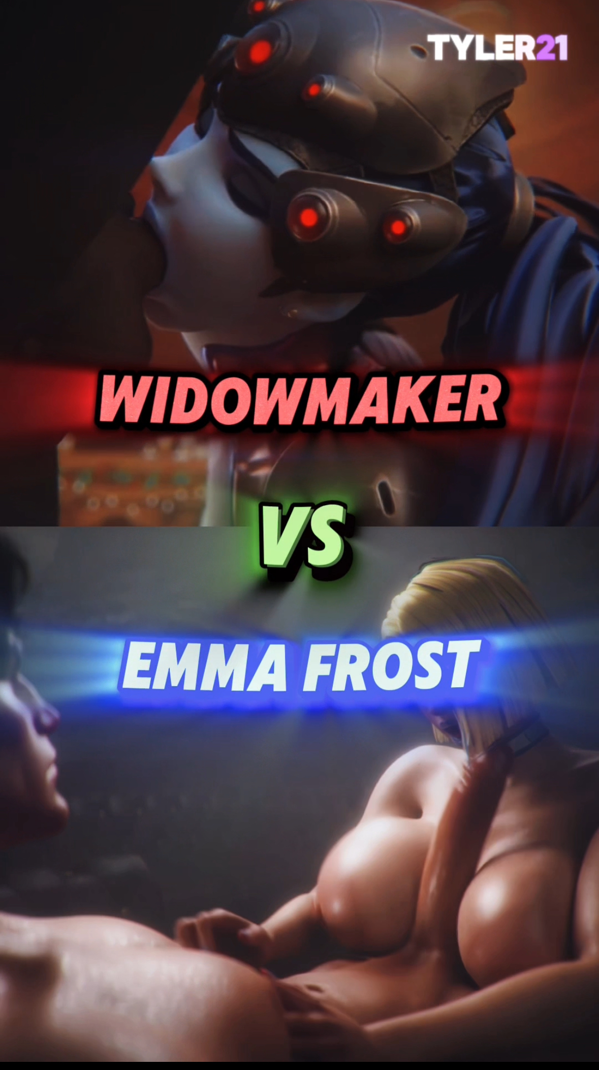 La veuve fait la bataille avec emma frost dans une action érotique ...