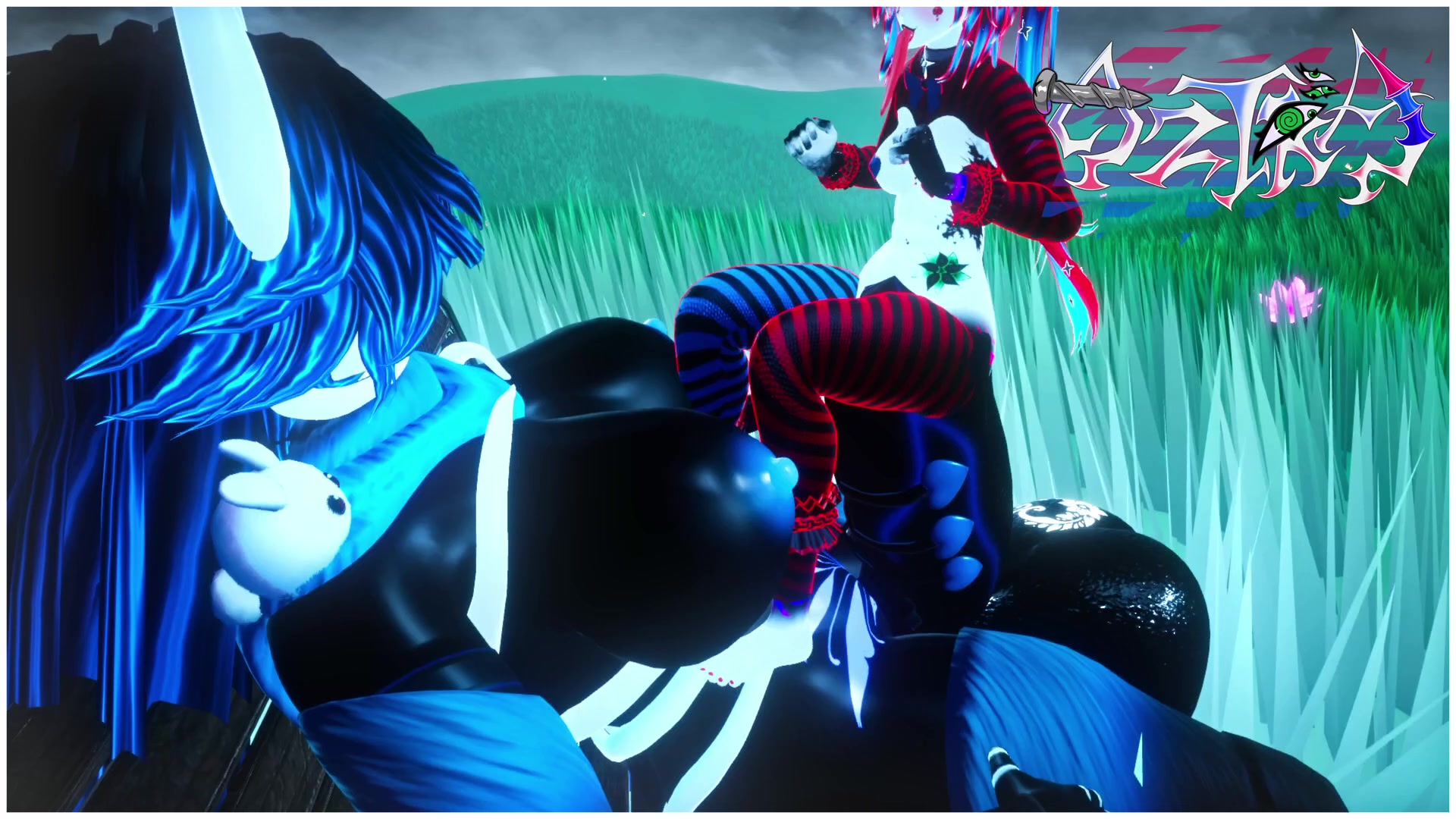 Freche reiterin auf großem schwanz