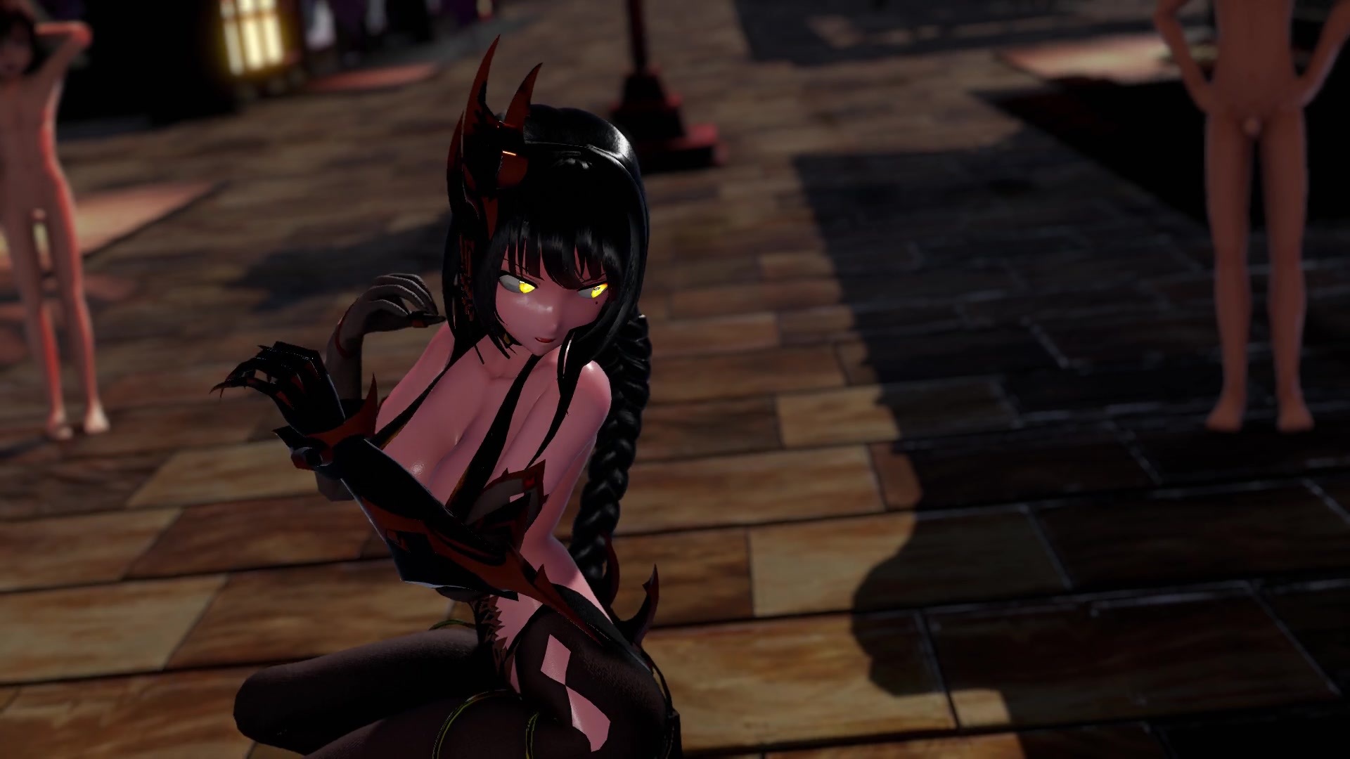 Aluna futa reversível kangxi com tentáculos ecchi