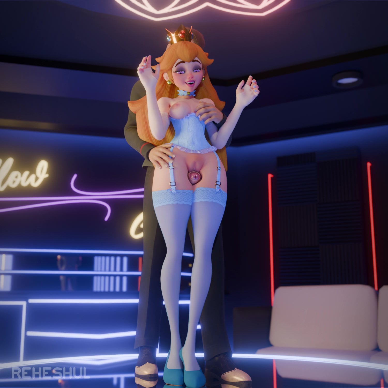 Frechtes schulmädchen wichst mit den oberschenkeln