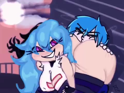 Namorada azul-céu esfrega bunda enorme no cara