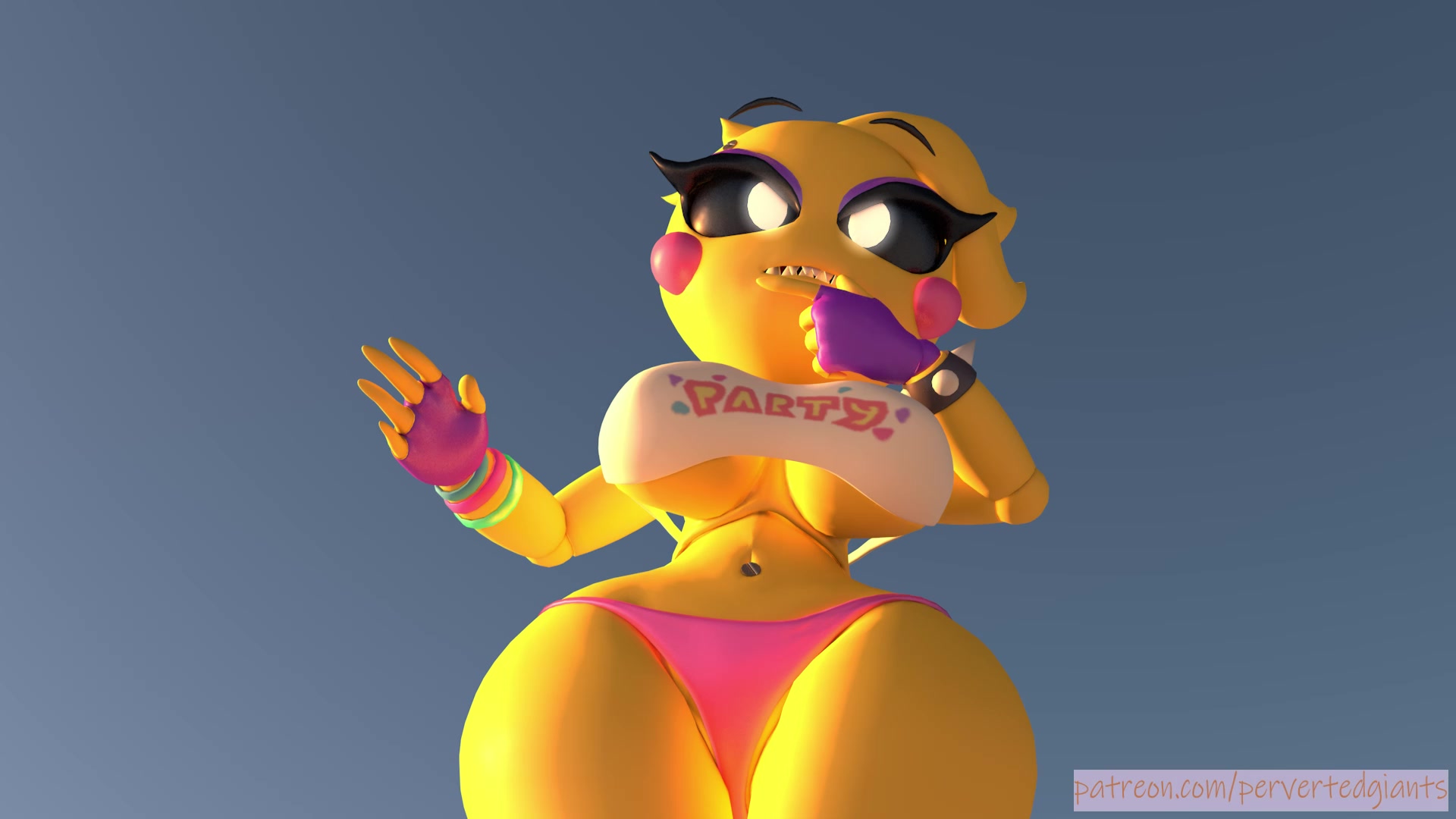 العنقاوات المنحرفات يلعبن مع تشيكا اللعبة ويجدنك