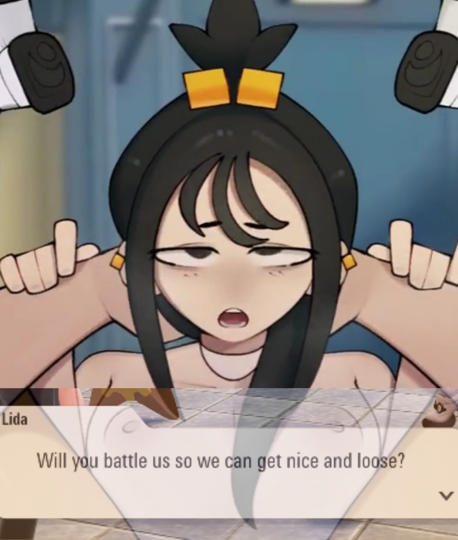 Lida clavada suelta en caliente full nelson