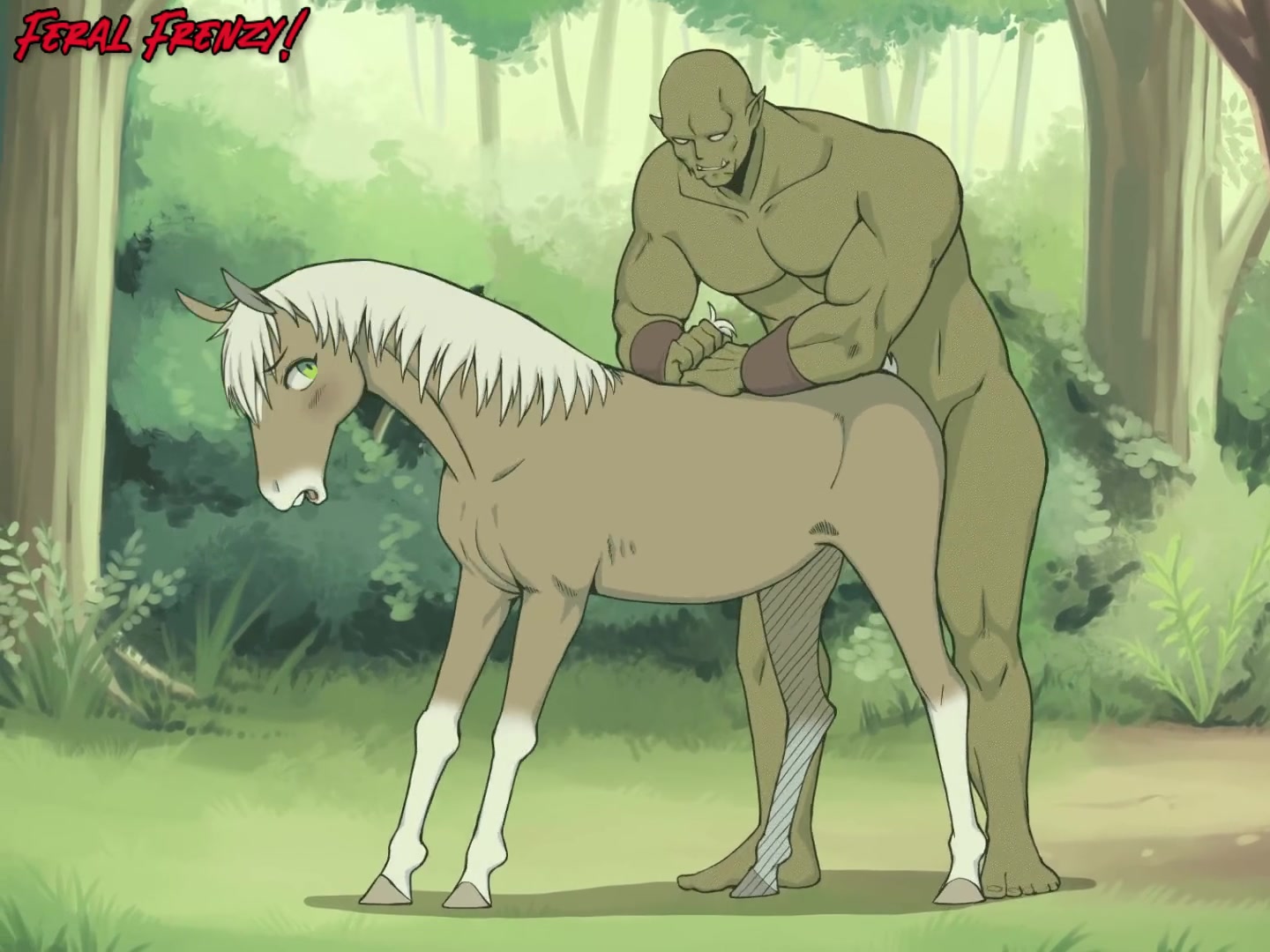 Feral frenzy: orcs riding wild horses